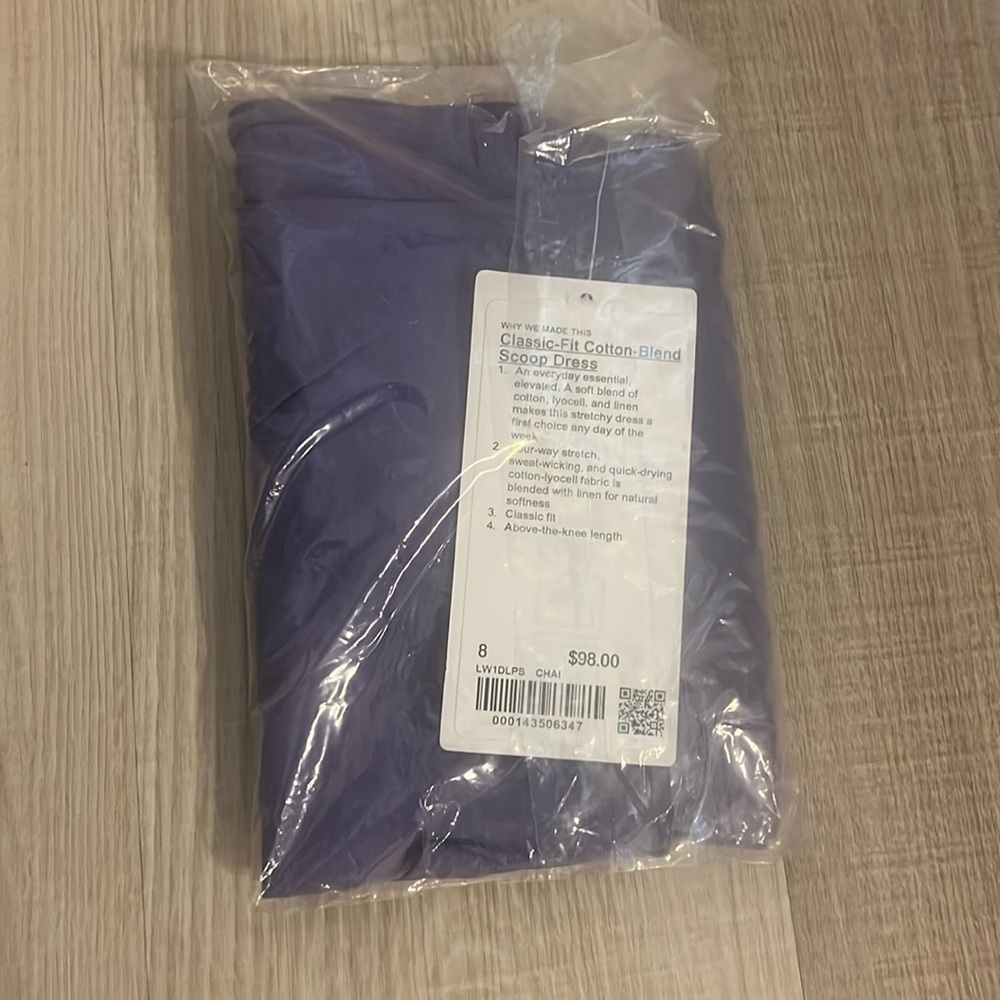 Lululemon Classic fit cotton blend scoop dress NWT